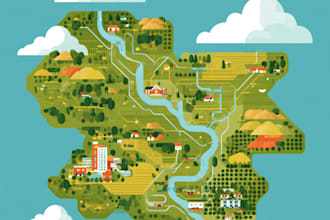 design a map in vector format, location map