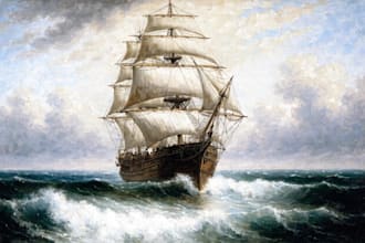 create ship oil painting for you