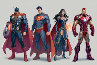 superhero character for comics