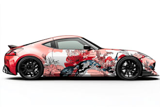 draw car wrap vehicle wrap truck wrap racing car wrap