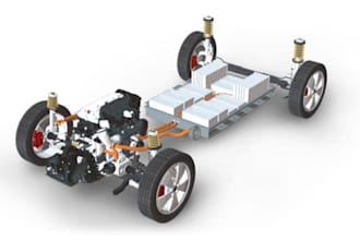 design 3d car part, ev chassis,solidworks assembly, cad, dfm rendering, stl file