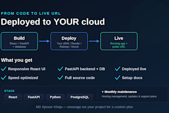 build and deploy a full stack web application to your cloud with react fastapi