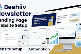 setup beehiiv newsletter beehiiv website beehiiv landing page email automation
