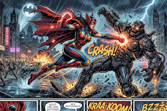 superhero comic book art and illustration