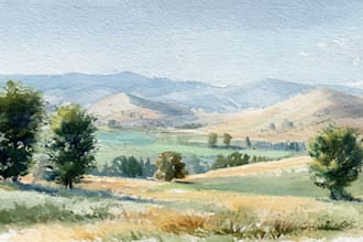 paint original watercolor landscape painting