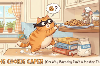 draw a cute and funny cartoon illustration
