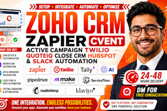 setup zapier twilio tally ai pipedrive make servicetitan mailchimp klaviyo