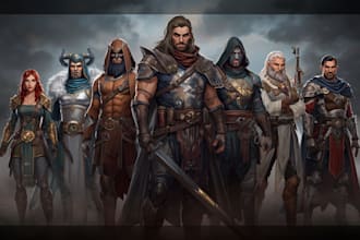 create professional party portraits and fantasy concept art