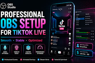 setup obs studio for tiktok live with overlays, alerts and stream optimization