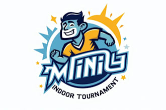 do make national indoor tournament mascot logo design