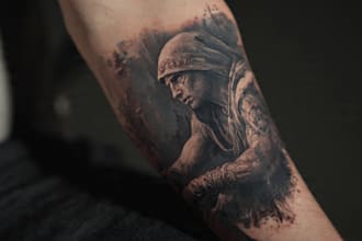 do unique style customized realism tattoo design