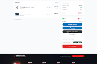 build a react ecommerce website with payment