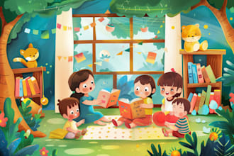 design custom or illustrated book cover story book design