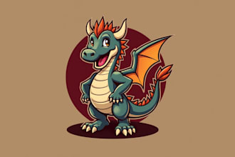 do make dragon born coffee mascot logo design with unlimited revisions