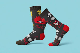 design custom and unique socks design