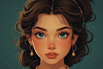 do custom disney cartoon portrait