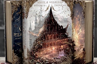 design a professional fantasy book cover or ebook cover