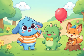 design cute cartoon characters
