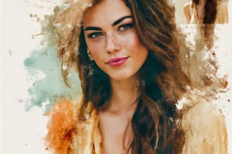watercolor portrait painting, photo to watercolor portrait