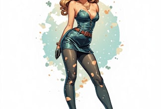 a custom vintage pin up girl illustration