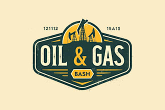 do make oil and gas bash vintage logo design