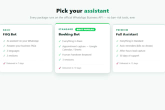 build a whatsapp ai chatbot that answers and books customers 24 7