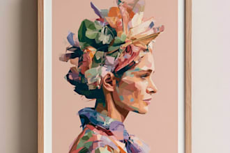 design custom canvas wall art, poster design high quality