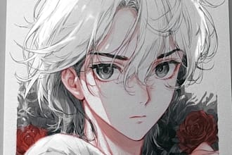 paint an anime, manga character for you