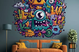 design graffiti designs, murals and wall arts