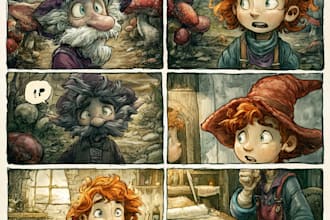 draw special comic illustration or graphic novel