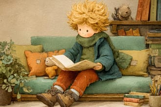 ilustraré libros infantiles clásicos a mano con acuarela