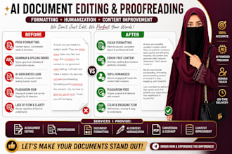 proofread, edit and humanize text