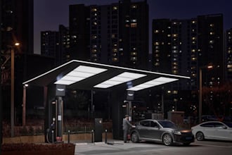 3d ev charging station concept visualization,high resolution render,cgi chargers