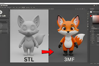 convert 2d to 3d color model convert stl to 3mf color split ready for print