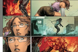 create custom comic strip, graphic novel and comic book art
