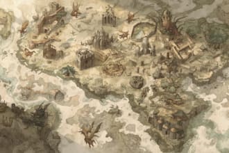 create fantasy, retro and vintage maps for board games