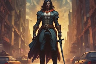 create action comic book artwork