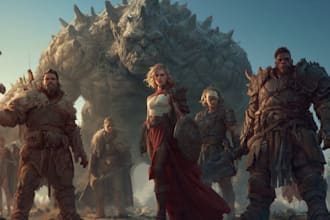 draw concept art and illustration of characters and monsters