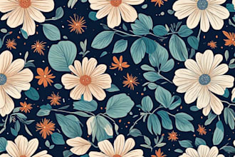 create seamless pattern design and textile print design