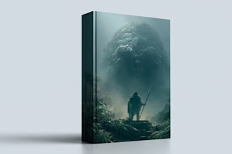 design a fantasy book cover, ebook cover, and kindle cover