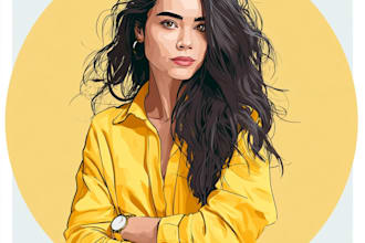 draw vector portrait cartoon portrait