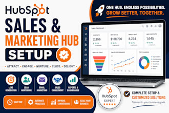 be your hubspot CRM setup, workflow automation, dashboard, and marketing expert