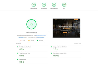 design a restaurant website with online order and menu