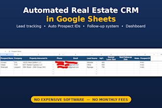 build an automated real estate CRM in google sheets