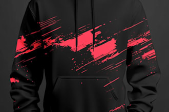 make trendy streetwear hoodie design with mockup