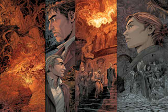 create stunning custom comic book pages, graphic novels art
