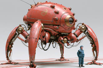 do a robot character mascot for your brand