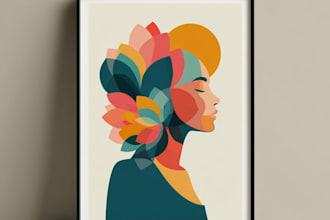 design custom printable wall art for your etsy or home
