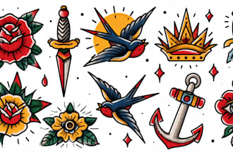 do traditional old school tattoo design
