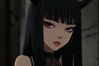 design original anime characters with detailed artwork